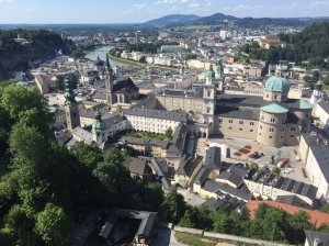 Old town Salzburg, from the castle